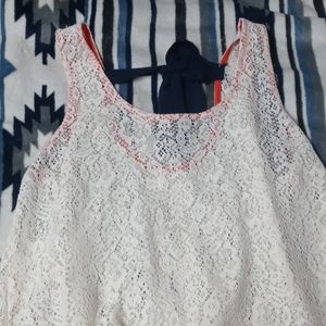 Mind Code Size Lg Lace tank top